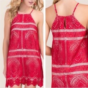 Red Francesca’s Halter Dress